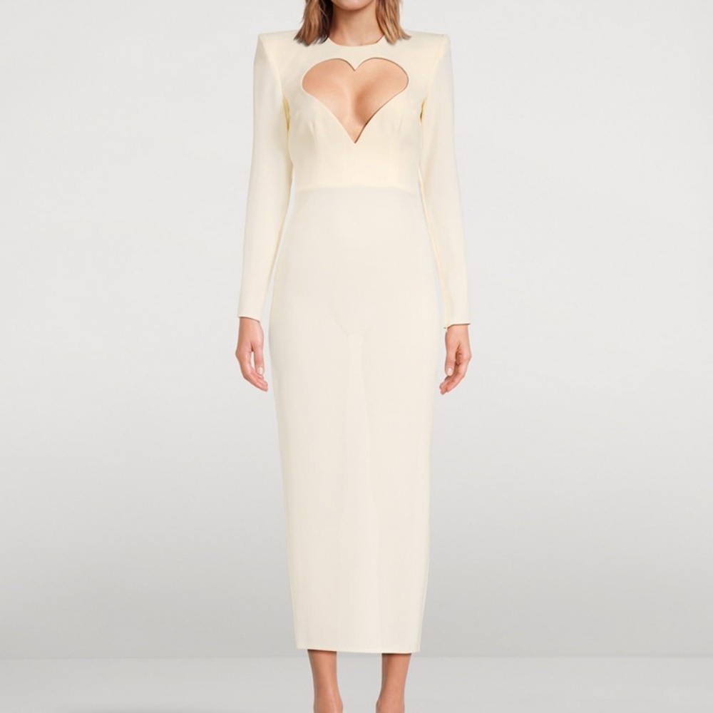 ALEX PERRY Monroe Heart Midi Dress
